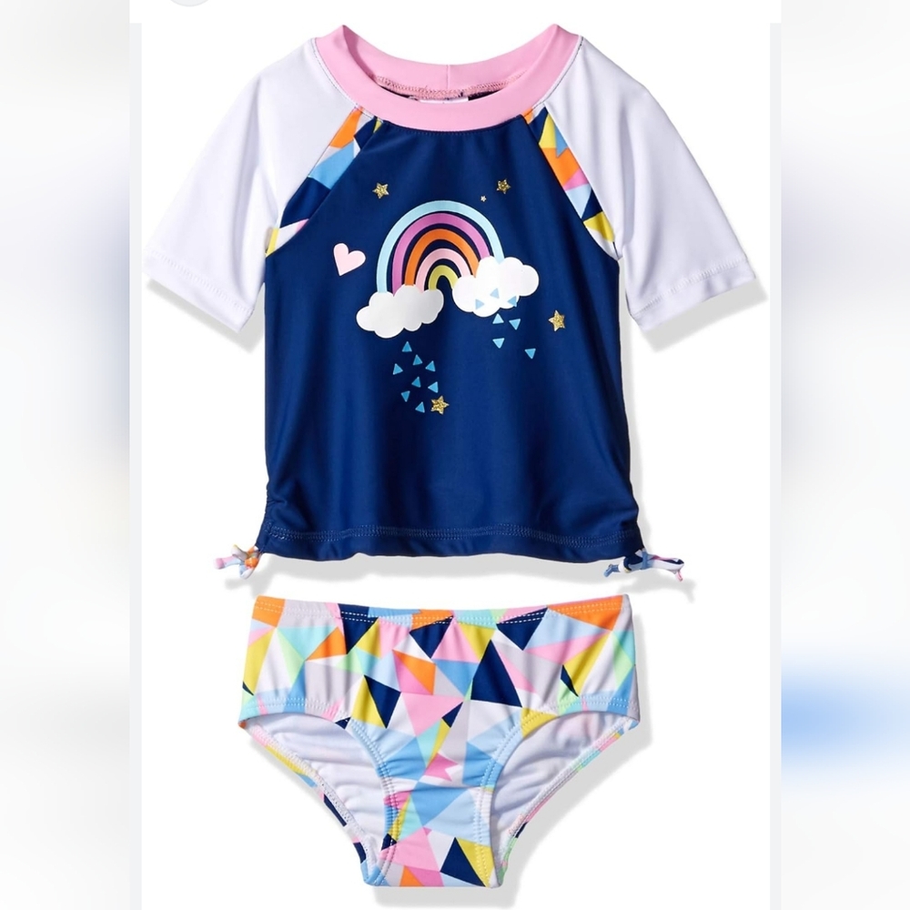 Like New KIKO & MAX Girls' 2 Piece Swimsuit 12 Months